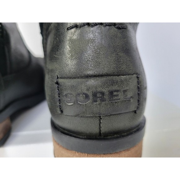 Sorel Women’s Black Leather Emelie 15" Tall Riding Boots NL3311-010 Size 8.5 - Picture 11 of 16